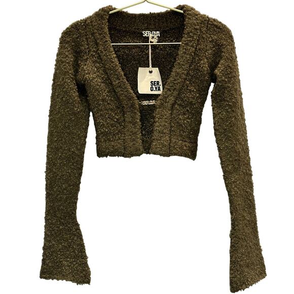 Ser.O.Ya - Bora Boucle Cardigan - Fort Greene - Size XXS - Picture 2 of 11
